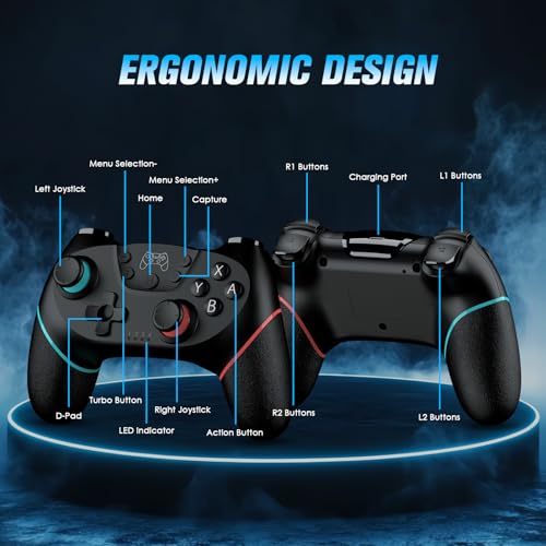 image for VidPPluing 2 Pack Switch Controllers, Wireless Switch Pro Controller f