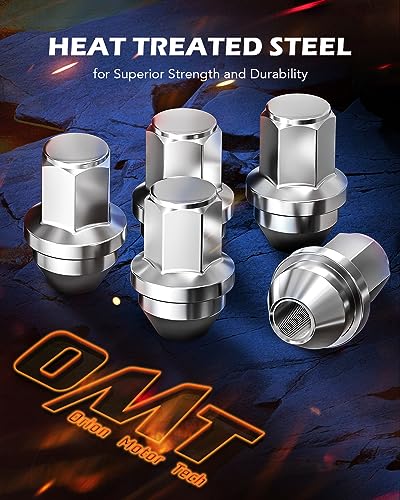 Image of Orion Motor Tech M14x1.5 Lug Nuts, 13 /16 Inch Hex Cone Seat Wheel Lug Nuts Compatible with Ford F150 Expedition Lincoln Navigator 2015-2020, Set of 24, Chrome