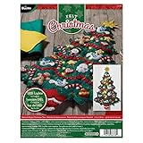 Bucilla 86738 Felt Applique Wall Hanging Kit Merry and Bright, Size 17 x 28-Inch, 17