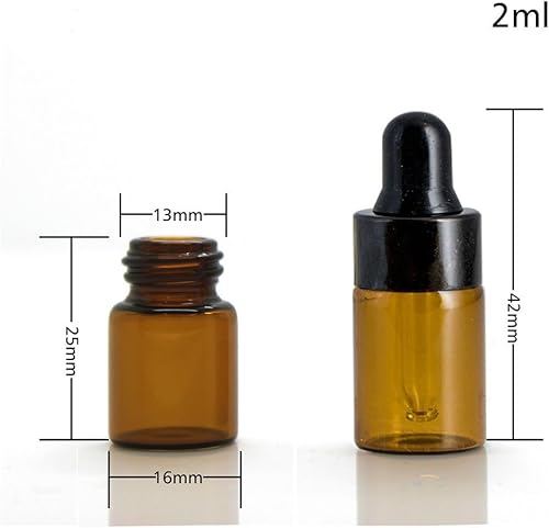 Miniatura 5 de Pack de 339fl oz 58DRAM vidrio ámbar cuentagotas botella aspiradora muestra Vial botellas de líquido cuentagotas de aromaterapia aceite esencial