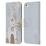 Sistema de cierre magnético Head Case Designs Licenciado Oficialmente Haley Bush Blanco Pintura de la Iglesia Carcasa de Cuero Tipo Libro Compatible con Apple iPhone 6 / iPhone 6s