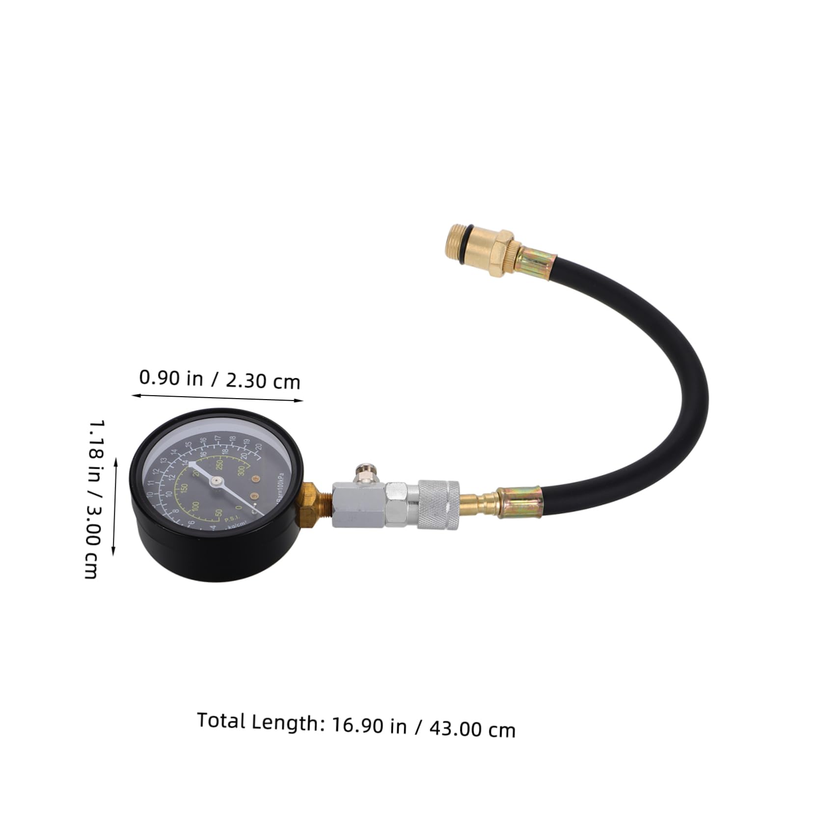 Kit de Herramientas para Comprobar la compresión del Motor, medidor de presión de Combustible para Motocicleta y Coche, medidor de compresión para Motor