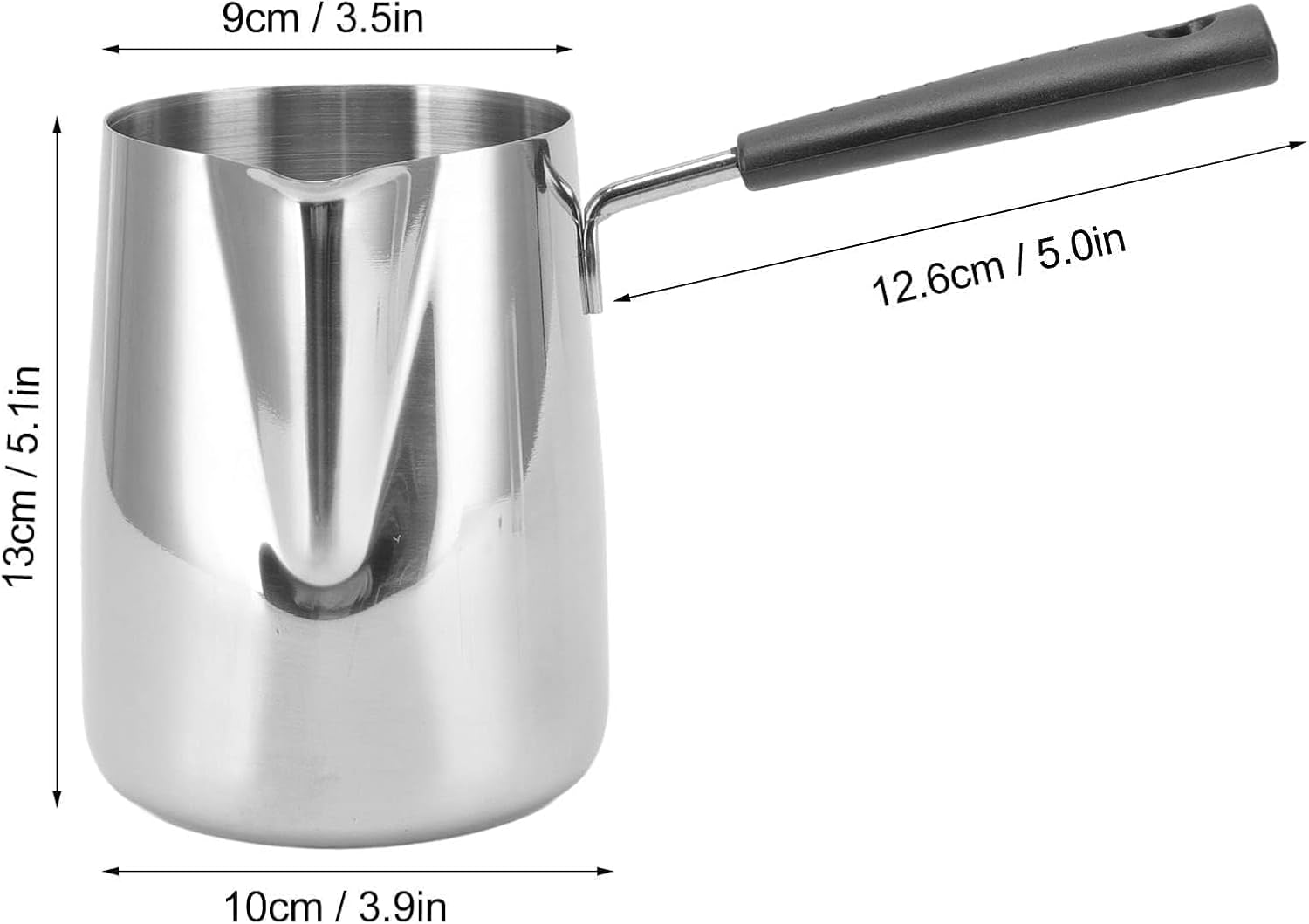 Cyrank Turkish Coffee Pot, Milk Warmer for Coffee, Turkish Coffee Decanter Stainless Steel Espresso Decanter Turkish Warmer Coffee Pot(1000ML) - Image 2