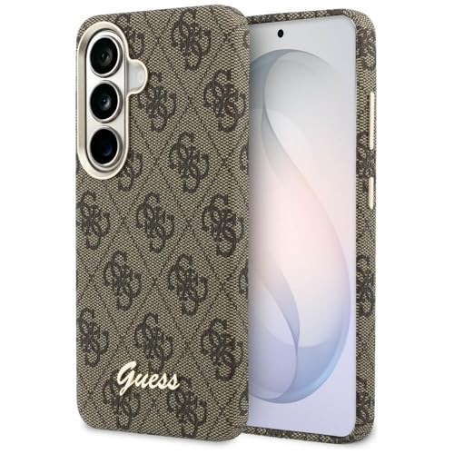 CG MOBILE Guess 4G Script Coque compatible avec MagSafe pour Samsung Galaxy S26 (marron)