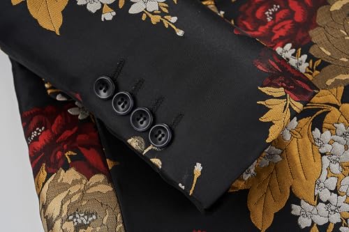 Mens Floral Blazer Elegant Tuxedo Men Casual Slim fit Suit Jacket Dress Party Mens Floral Tuxedo Suit Jacket3