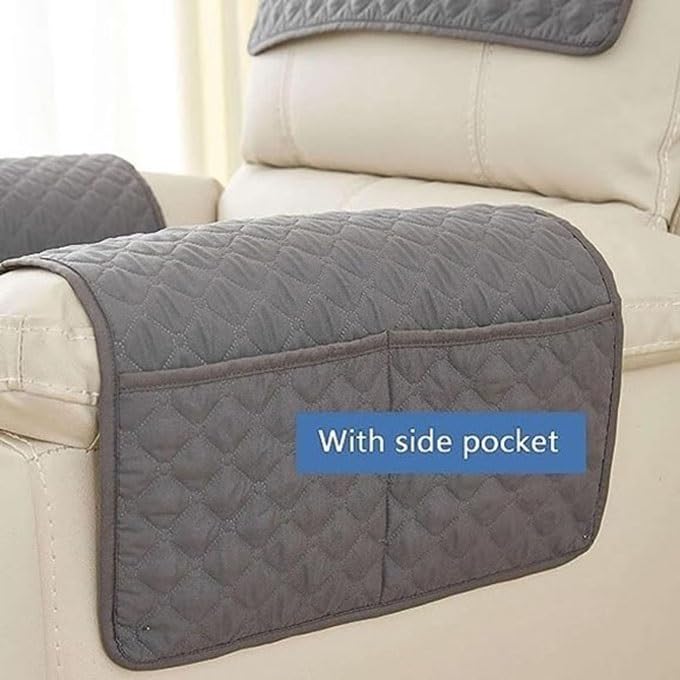 Fauteuil Cover Sofa Covera Bankhoes Fauteuil Slipcover Armleuning Hoezen Arm Covers Hoes Armleuninghoezen Voor Banken Fauteuils Zacht Hoofdsteunhoes Hoofdbeschermer(Bruin,Armsteun 1st