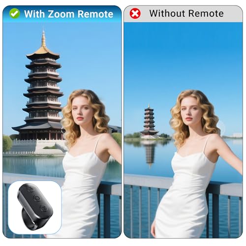 Image of Wireless Ring Remote for iPhone Android Camera with Zoom. Phone Front /Rear Camera Flip Shutter, Must Have Selfie Accessories for Content Creator Tiktok YouTube Photo Video Recording