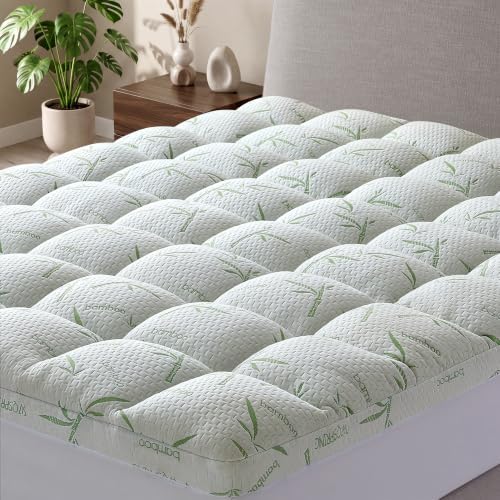 4 Inch Mattress Topper Memory Foam Cooling Bamboo Full Size Back ...
