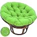 TDHLW Cuscino Rotondo per Sedia Papasan all'aperto, Cuscino per Sedia a Dondolo sospeso Blu Cuscino per Sedile Cuscino da Giardino per Patio Imbottito, Impermeabile,Verde,120x120cm