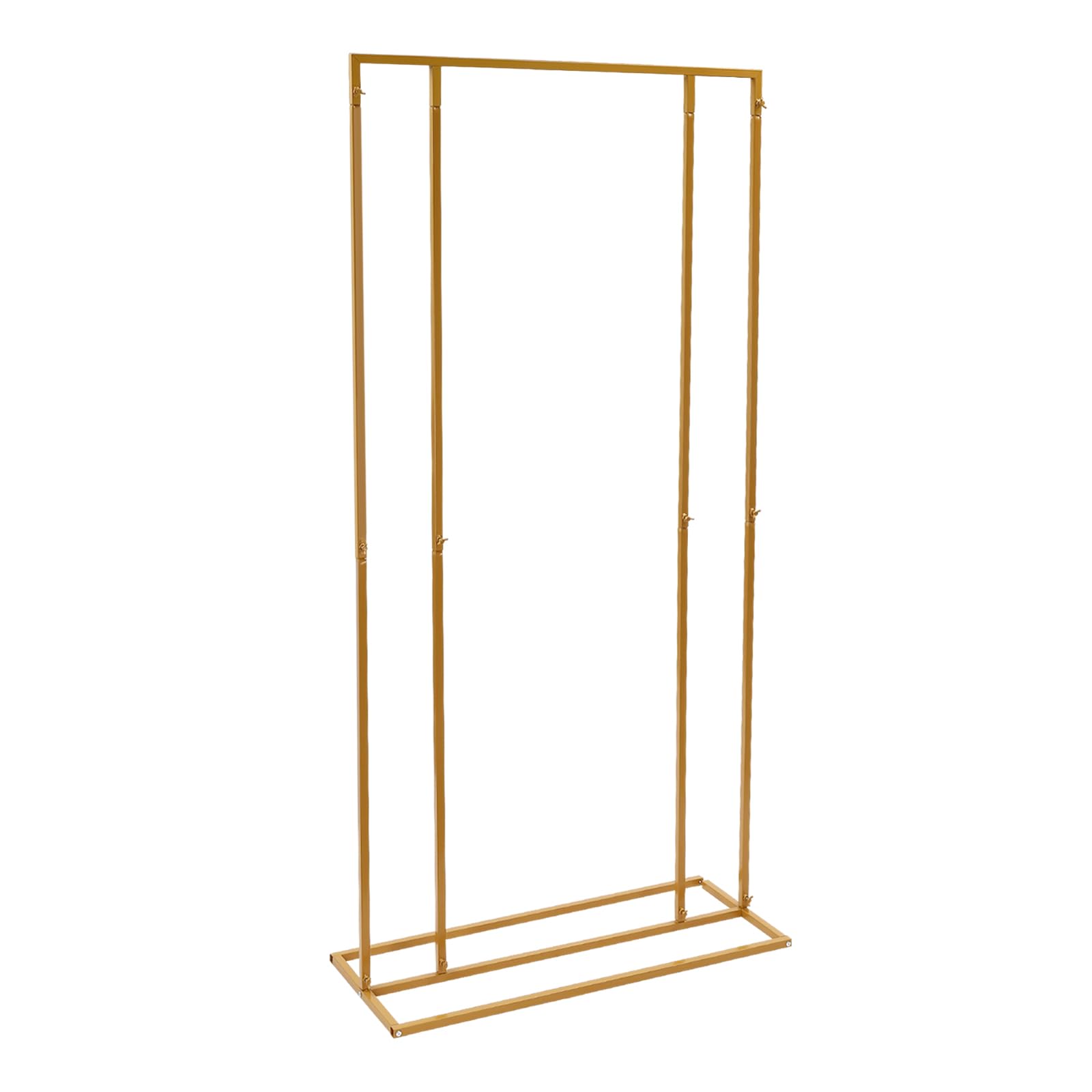 Stojak na łuk weselny z metalu, 100 x 40 x 200 cm, złoty – wytrzymały stojak i metalowy łuk, elegancki łuk ślubny na wesela, uroczystości i do ogrodu