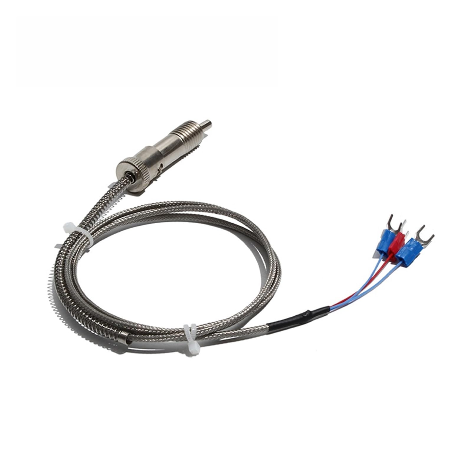 Resorte de compresión ajustable con clip PT100 con cabeza roscada fija, cable blindado de metal de 3/4/5 m(Lead L 5m)