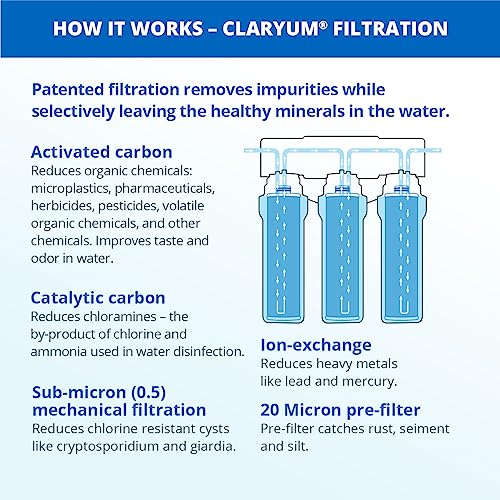 Aquasana 3-Stage Max Flow Claryum Under Sink Water Filter System - Kitchen Counter Claryum Filtration - Filters 99% Of Chlorine - Chrome Faucet - Aq-5300+.56 , White #TOP5