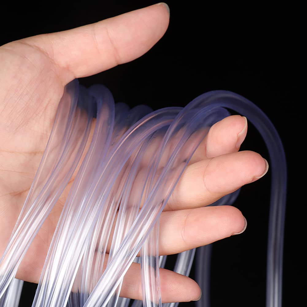 3/16" ID Vinyl Tubing, 3/16" ID x 1/4" OD 32.8 Feet Clear Lightweight PVC Tubing BPA Free Line