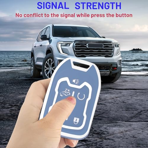 XIYANG TRADE for GMC Key Fob Cover with Keychain，Key Case Shell TPU Full Protection Compatible with GMC Chevy Acadia Sierra Terrain Silverado 1500 2500HD 3500HD (Blue, 5 Button) by XIYANG TRADE - Image 5