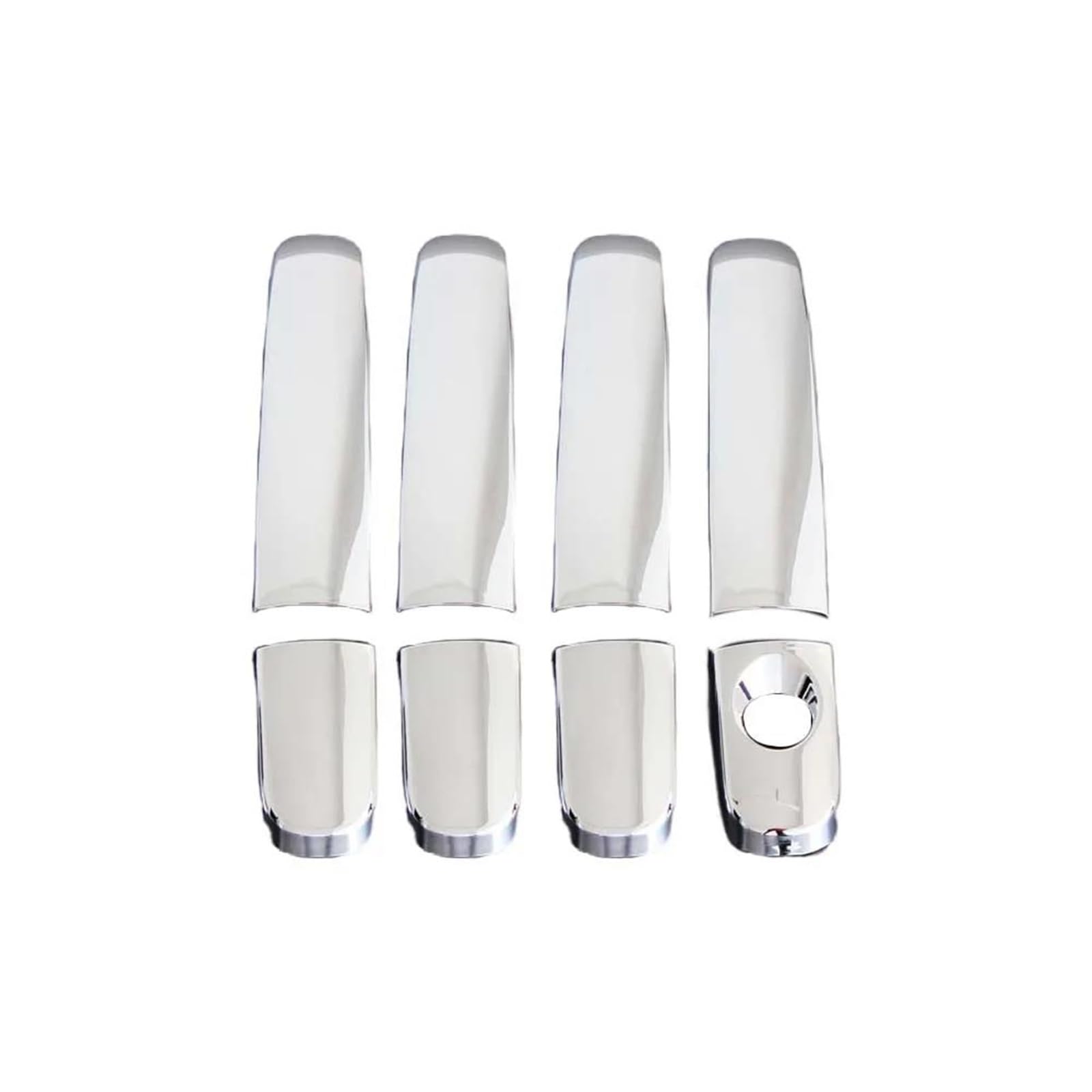 Atgcbcauf Silver 1Hole Car Door Handle Cover For Ford For Ranger Wildtrak T6 T7 T8 2012-2021 Car Exterior Door Handles(Silver 1Hole)