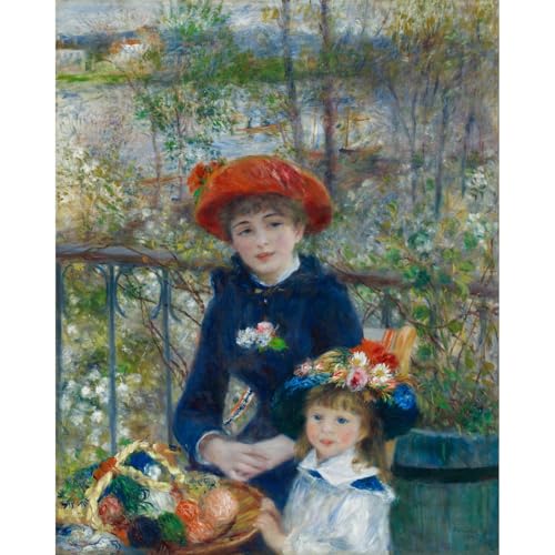 Impression giclée Renoir Deux sœurs sur la terrasse décoration murale grand format