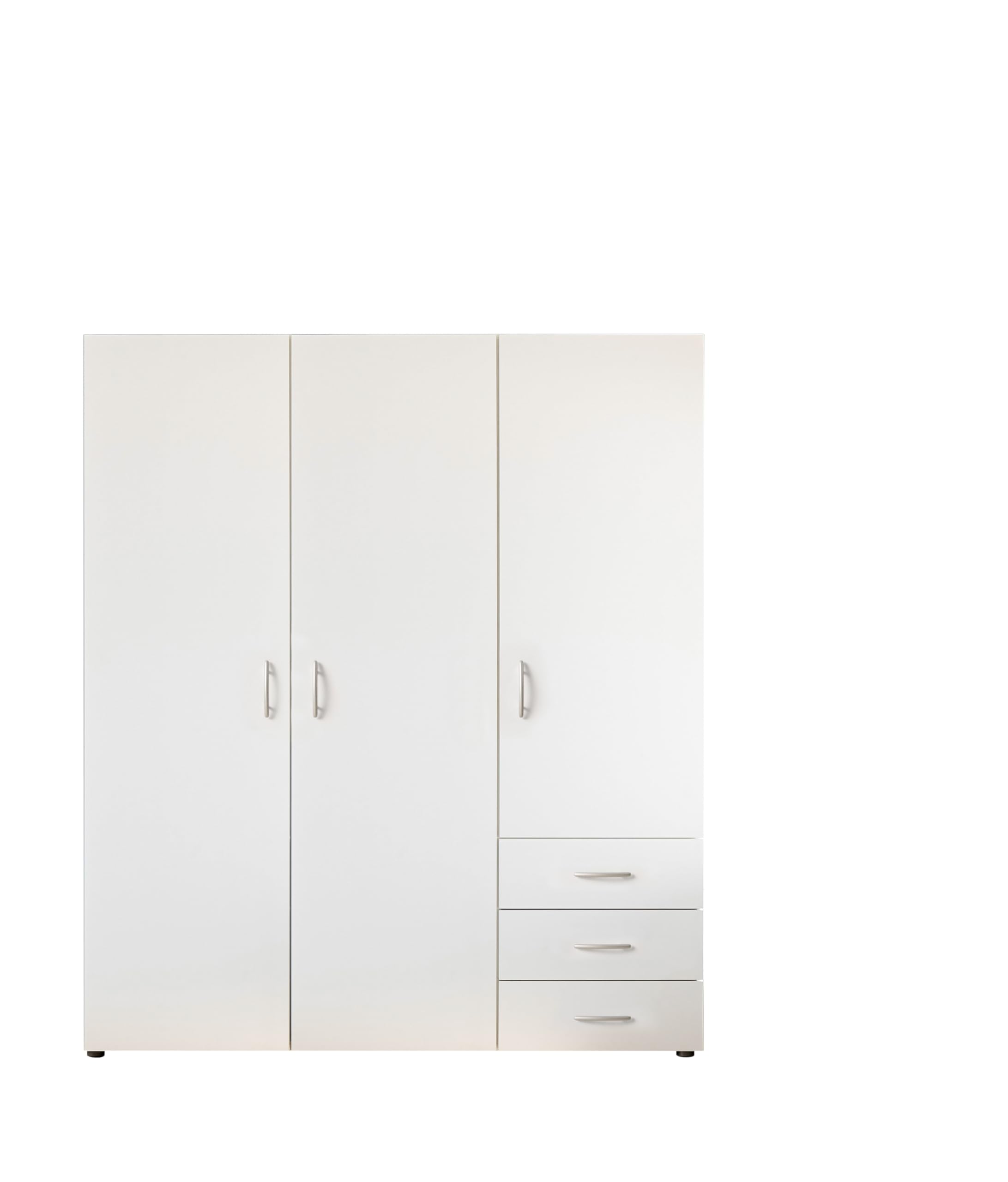 AVANTI TRENDSTORE Molise - Armadio con 3 ante a battente e 3 cassetti in legno laminato di colore bianco. Dimensioni ca. LAP 150,2x176,2x51,3cm