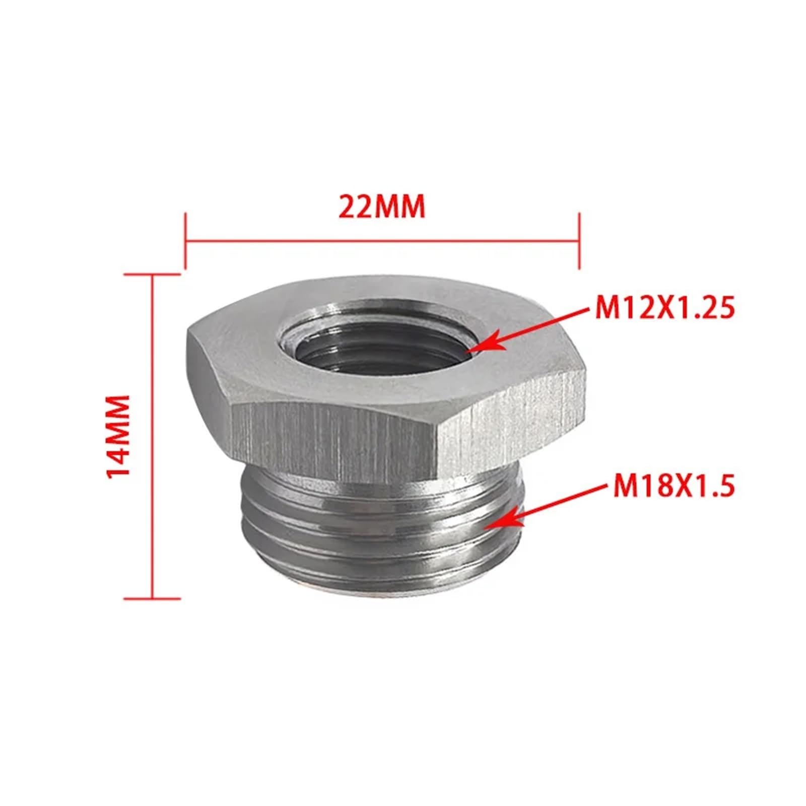 Lambdasonde nach Kat M18x1 5 bis M12x1 25 O2 Sauerstoffsensor Spacer Reduzieradapter Edelstahl Zubehör