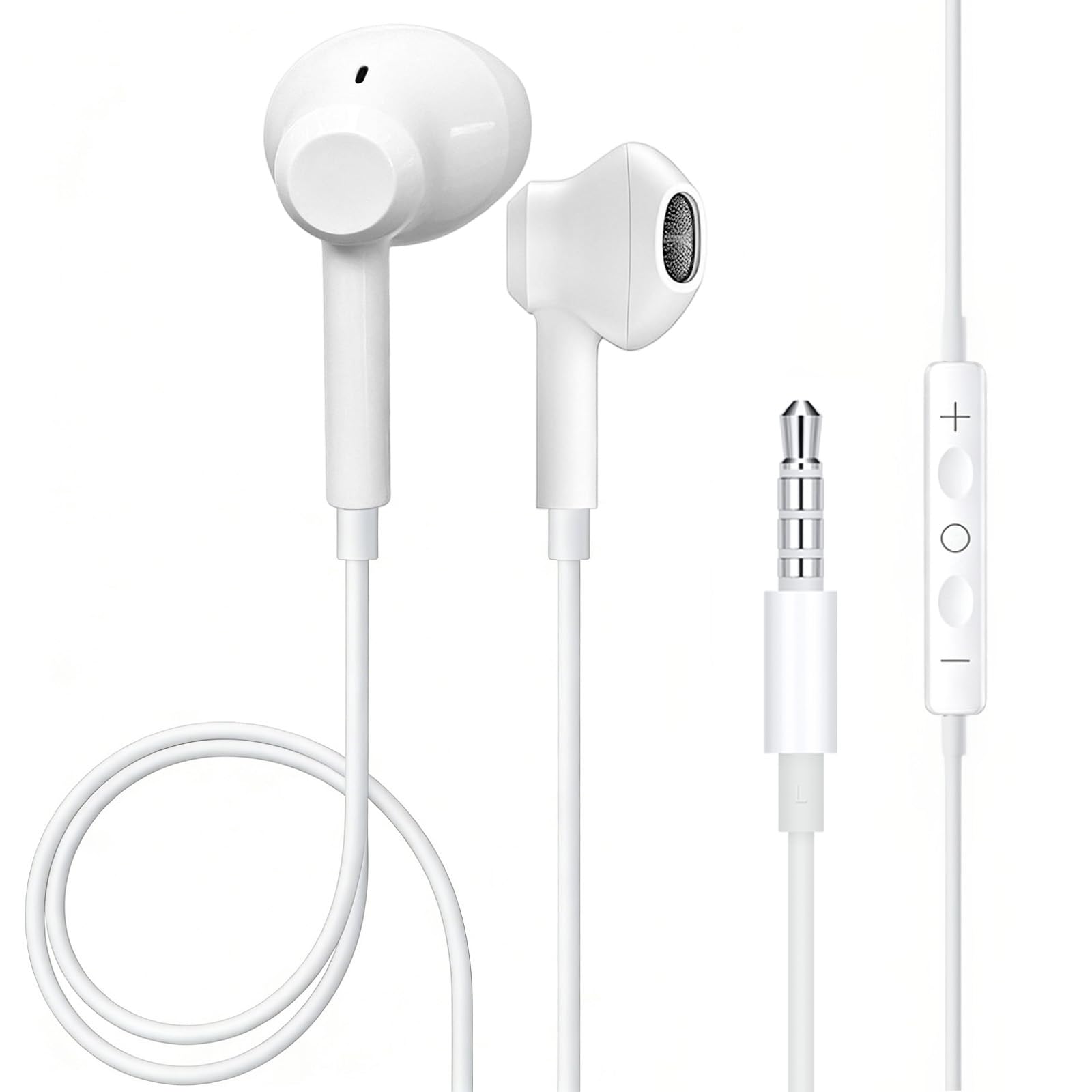 LIIGOU In-Ear Kopfhörer mit Kabel - Kopfhörer 3.5mm Klinkenstecker | Stereo Ohrhörer mit Klarem Sound & Bass, In Ear Headset Kompatibel mit Phone/iPad/Huawei/Sasung/Android/MP3/MP4/PC