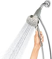 Vista 34 de Moen Engage Magnetix Matte Black 3.5-Inch Six-Function Detachable Handheld Showerhead with Magnetic Docking System, 26100BL