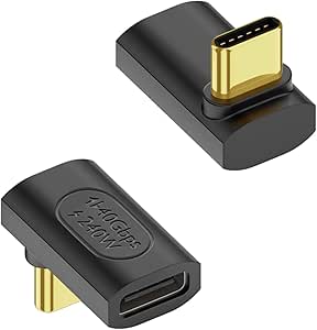 QIANRENON USB4.0 Cable 80Gbps PD 240W - 13cm Short Type C Cable For Fast Charging