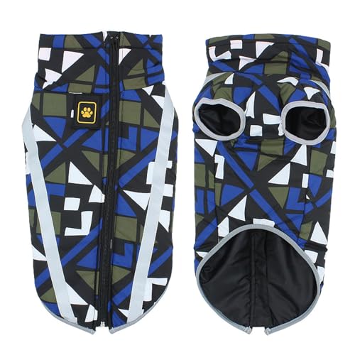 Traje impermeable para perros, ropa gruesa de invierno para mascotas, resistente al viento, fácil de llevar, ropa de invierno grande grande