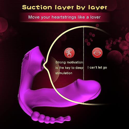 YcsLust 3 in 1 Double Motoren G-Punkt 10 Vibratoren Tragbare Butterfly Vibrierende Vibratoren für Sie G-Punkt Stimulation Leise und Stark Klitoris Sexspielzeug FüR Sie Frauen Und Paare (Lila) – Bild 6