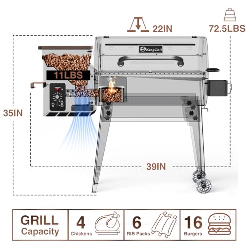 Kingchii GP032201B-WRGC Portable Electric Wood Pellet Grill & Smoker thumb #5