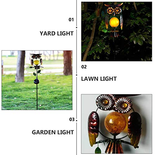 Mobestech Coruja Luzes da Estaca Estaca Luz Solar Ao Ar Livre Quintal Jardim Lâmpada Decorativa De M