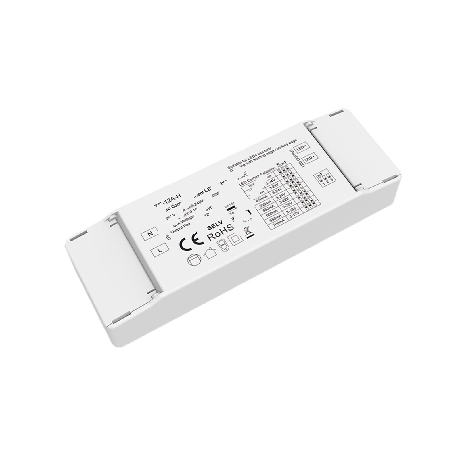 Driver TE-12A-H 12W 350-700mA alimentation LED 230V courant constant