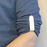 for Rolled Up Sleeves – Sleeve Clips Securing Sleeves While Gardening, Doing Dishes, Cooking – Pack of 2 Sleeve Clips – Available in 5 Colors - 100% Proceeds to Charity (White)