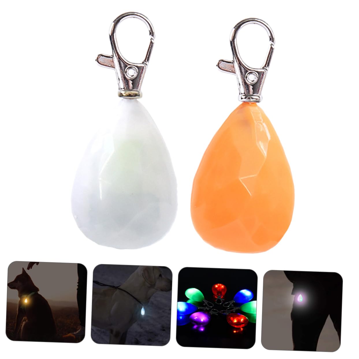 BESPORTBLE 6pièces Pendentif Lumineux De Sécurité pour Chien Lumière LED Rechargeable Et Étanche pour Collier De Nuit Accessoires Animaux