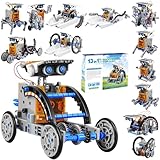 13-in-1 Solar Robot Kit for Kids 8-12, STEM Educational Solar Power Creation Toy, Build 13 Solar-Powered Models, Science Experiment Gift for Boys & Girls
