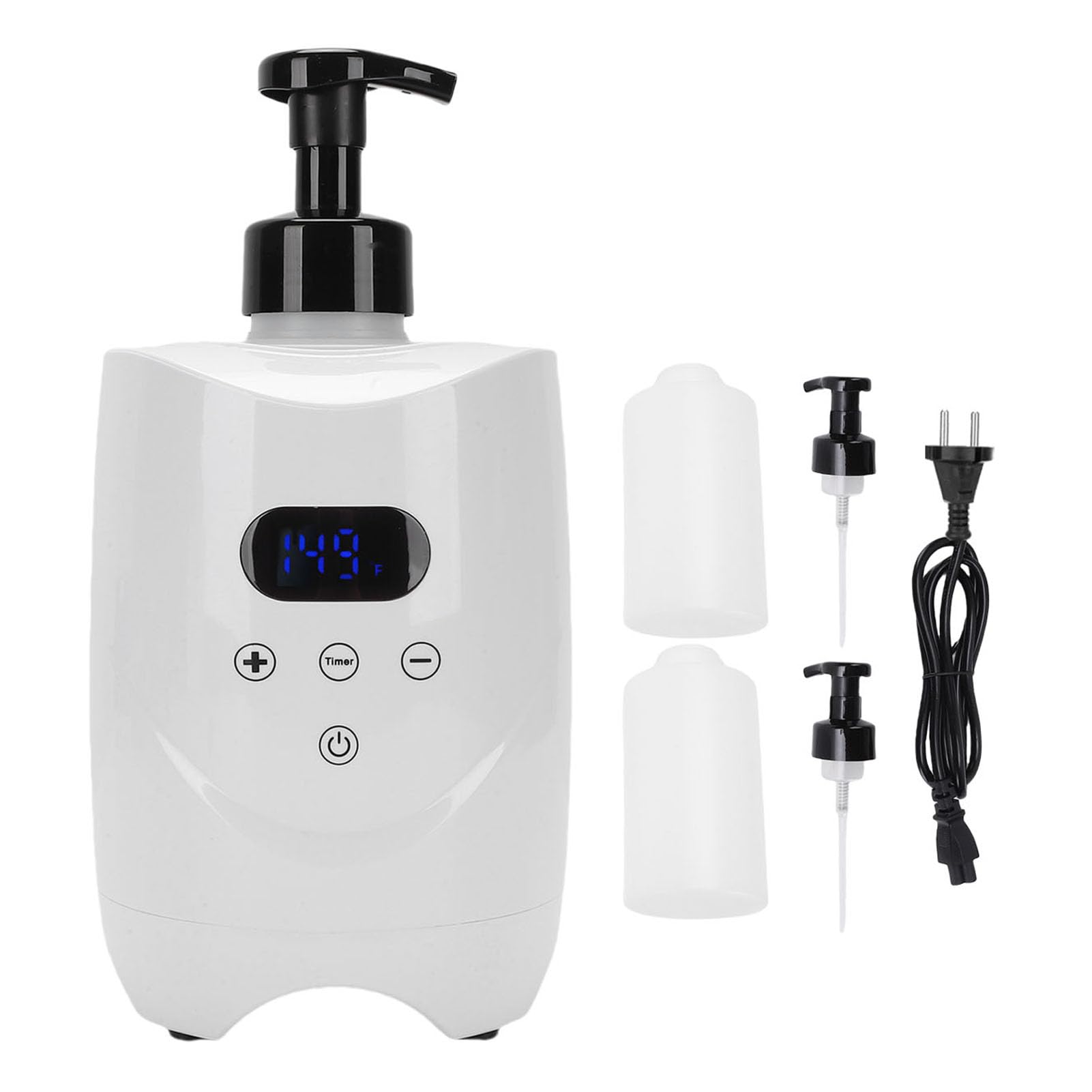 FILFEEL Rasierschaum-Heizung, Warme Schaummaschine für Friseursalons und den Heimgebrauch mit Einstellbarer Temperaturanzeige, Erwärmt Rasierschaum und Massageöle Schnell (EU-Stecker 220V)