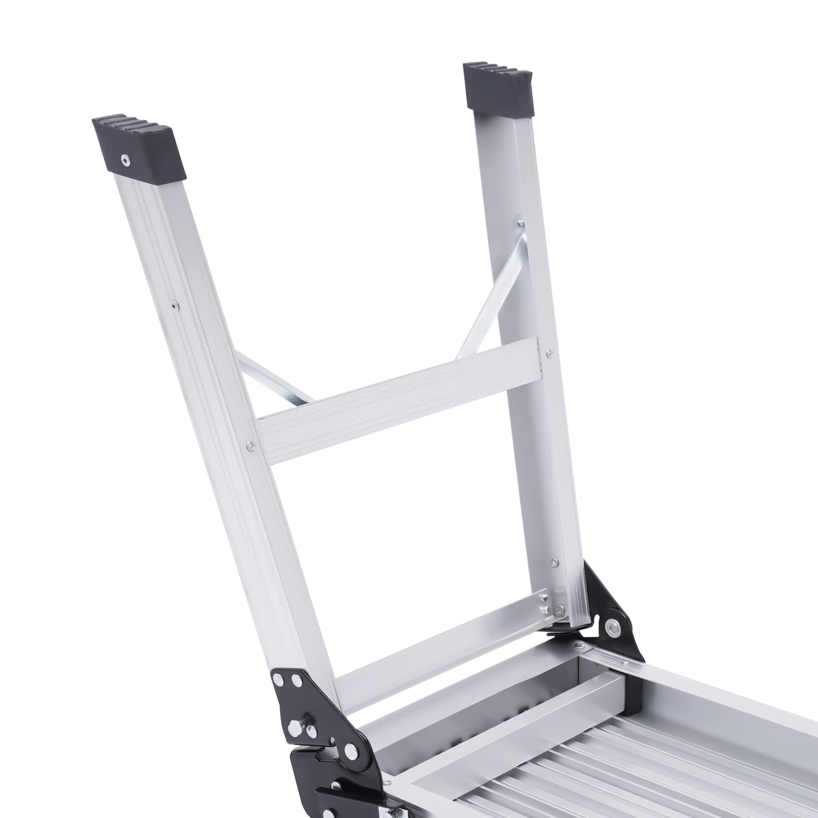 Składana drabina aluminiowa – obciążenie 150 kg, antypoślizgowa i składana, taboret roboczy do samochodu, mycia okien, gospodarstwa domowego, dekoracji i na kemping, 108 x 41 x 50 cm