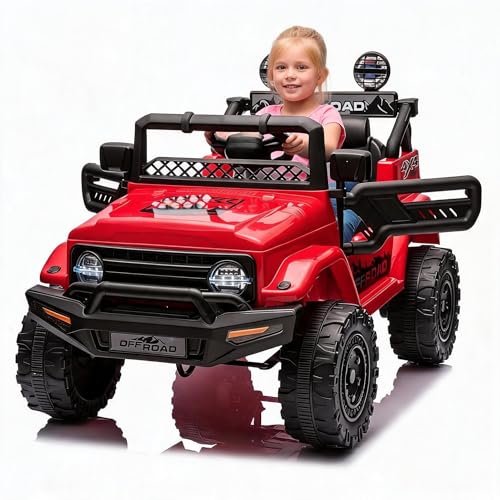 12 V coche eléctrico infantil, Quad eléctrico para niños, con suspensión de resortes, control remoto, iluminación LED, Bluetooth y 3 velocidades, para 3 a 8 años