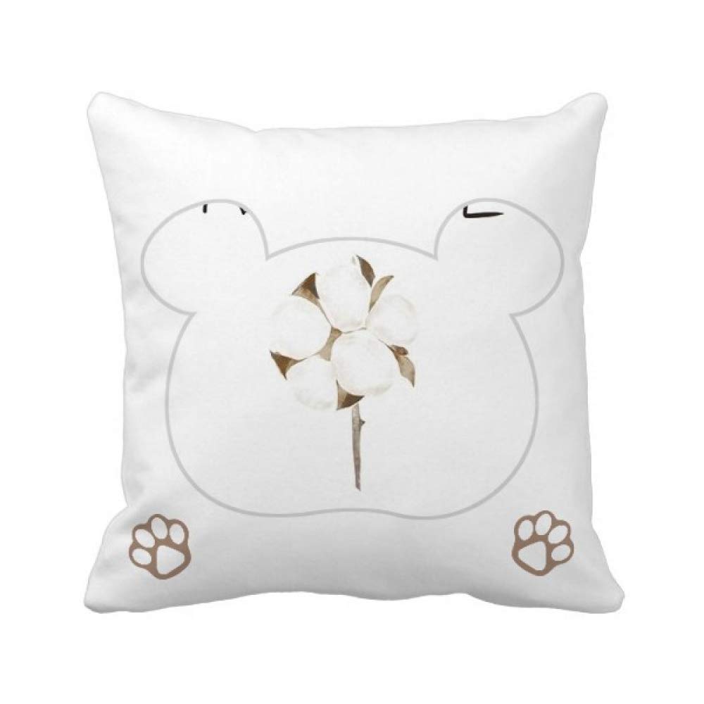 Housse de coussin carrée motif ourson pour chambre enfant