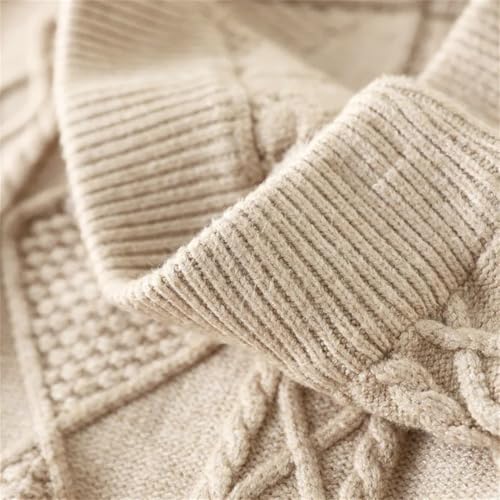 ERFMFKL Women Solid Thick Knitted Slim Skirt Casual Elastic High Waist Straight Mid-Length Skirts3