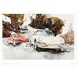  MINSEOK Poster Aquarelle BMW Ancienne Voiture  Premium A3 (492 x 420 mm)  Cadeau Parfait pour décoration de Voiture