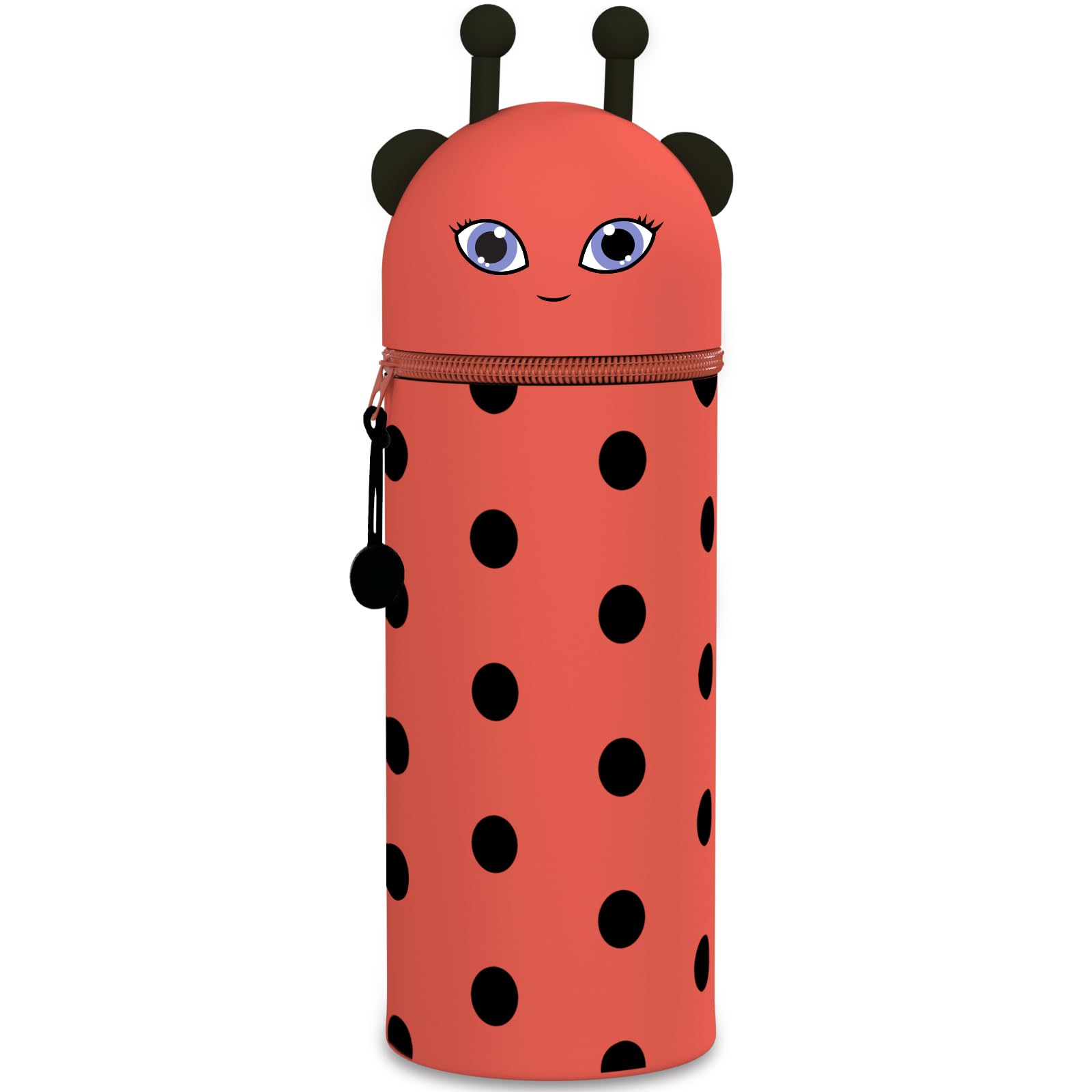 LEYILE Astuccio telescopico in silicone per penne e matite, 2 pezzi, con cerniera, portapenne estensibile