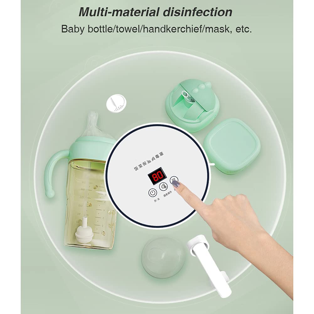 Calentador Platos eléctrico para Calentar Alimentos, Tapa para Platos con Control Temperatura Ajustable, Calentador Platos Cocina Extragrande, cúpula Caliente para Comedor