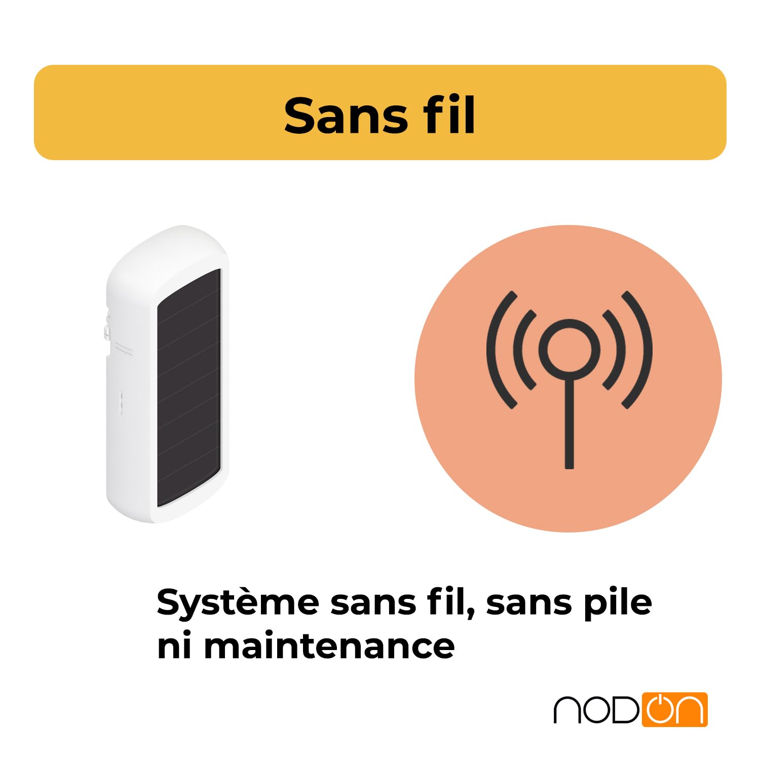 NodOn - Zigbee 3.0 Capteur de Température Zigbee Sans Pile - Capteur Temperature et Humidité Autonome en Énergie - Compatible Zigbee Home Assistant, SmartThings, Homey, Jeedom, Z2M, ZHA