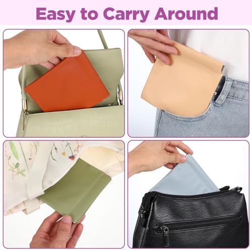 8 PCS Snap Closure Organizer Pouch, Small Purse Makeup Bag, Portable Small Leather Makeup Pouch, Mini Cosmetic Pouches Travel Bag for Coin, Cosmetics, Jewelry, Lipstick4