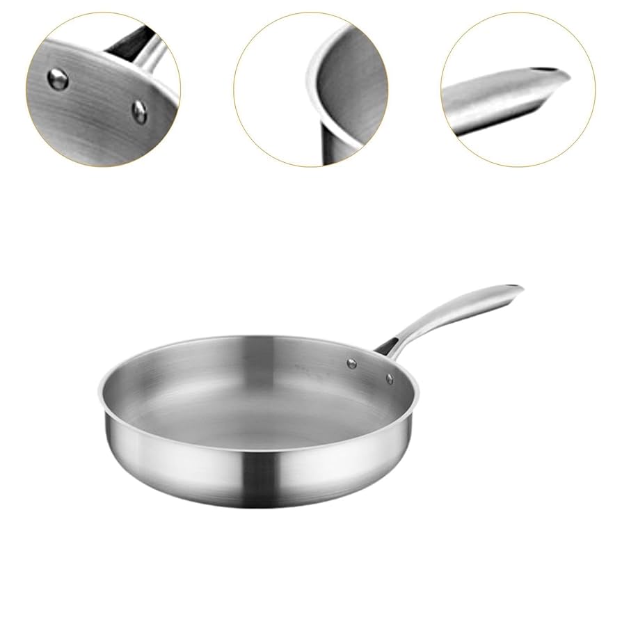 Amazon | KLKCMS ステンレススチールフライドパンステーキ