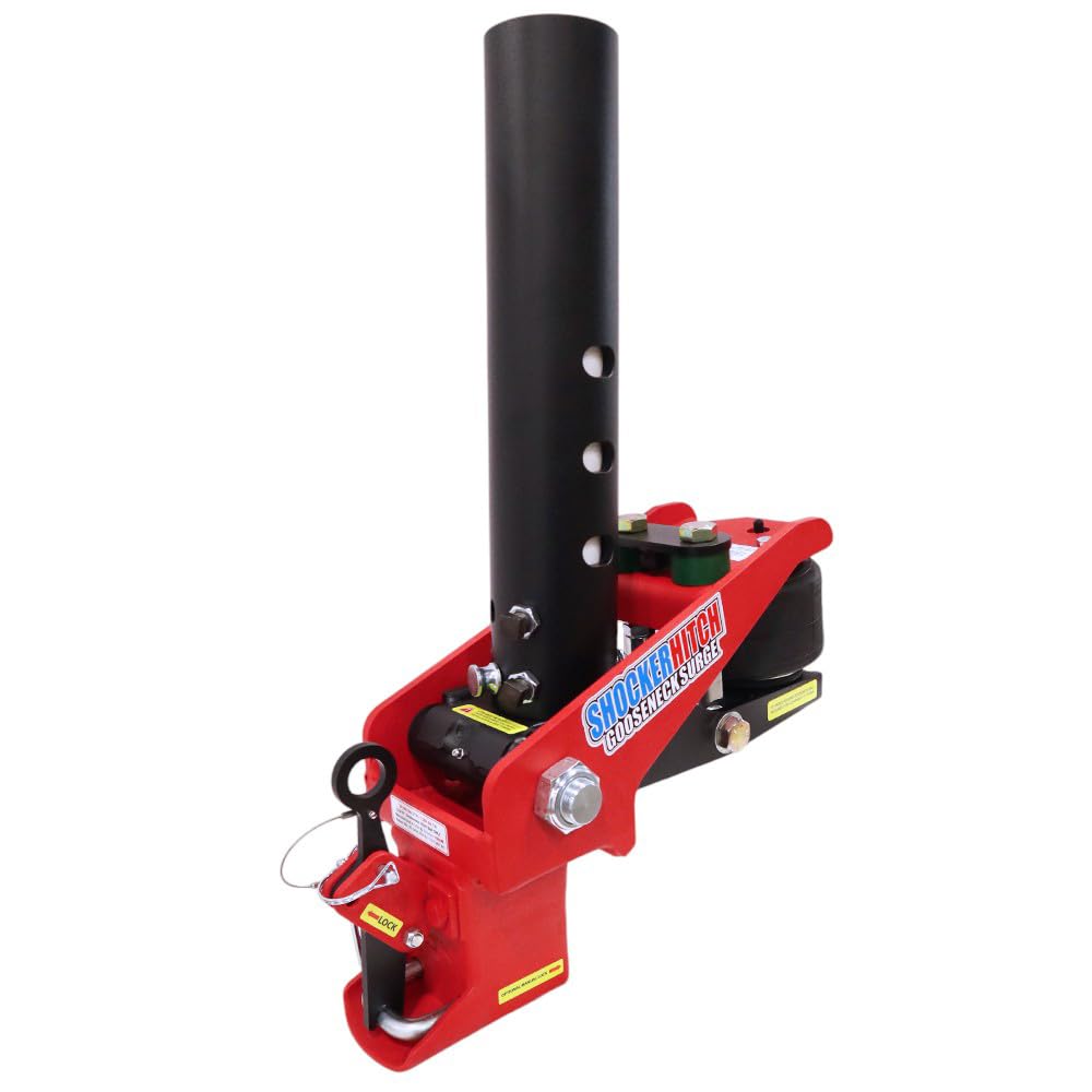 Shocker 30K Gooseneck Surge Air Hitch & Shift Lock Coupler for 2-5