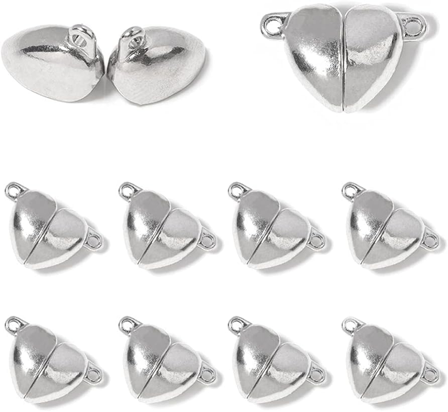 9CaratSilver Heart-Shaped Charms