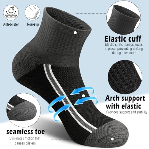Image of Gonii Mens Athletic Ankle Socks 5-Pairs