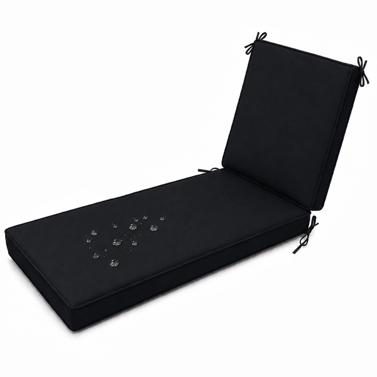 Waterproof Sun Lounger Cushion, Thick Padded Garden Recliner Chair Cushion