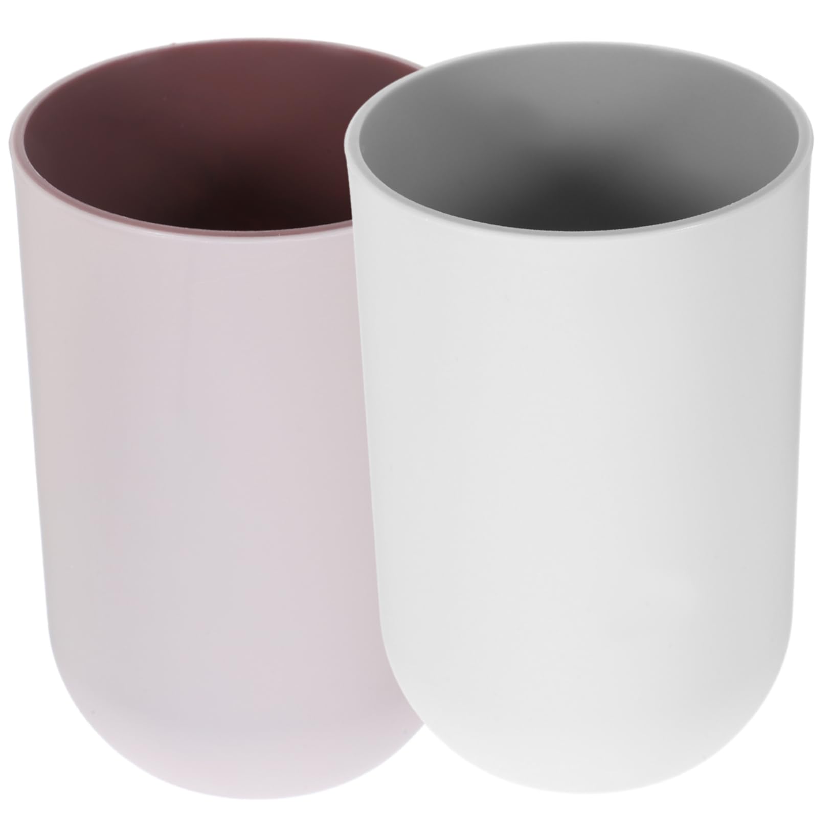 BRIGHTFUFU 2pcs Dual Toothbrush Holder and Mouthwash Cup Lightweight Bathroom Drinking Cups for Daily Use Portable Travel