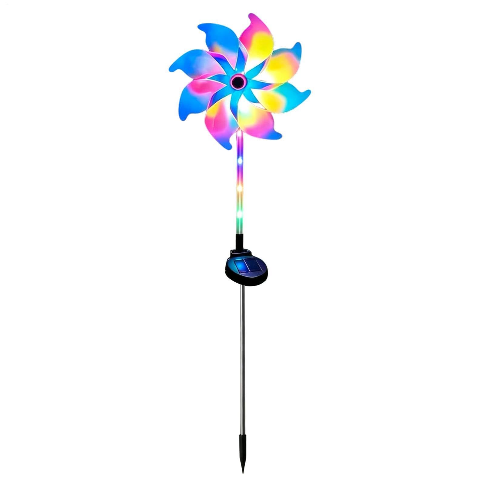 Vent spinner jardin étanche avec roulette pinwheel lumineuse pour l'aménagement de votre patio